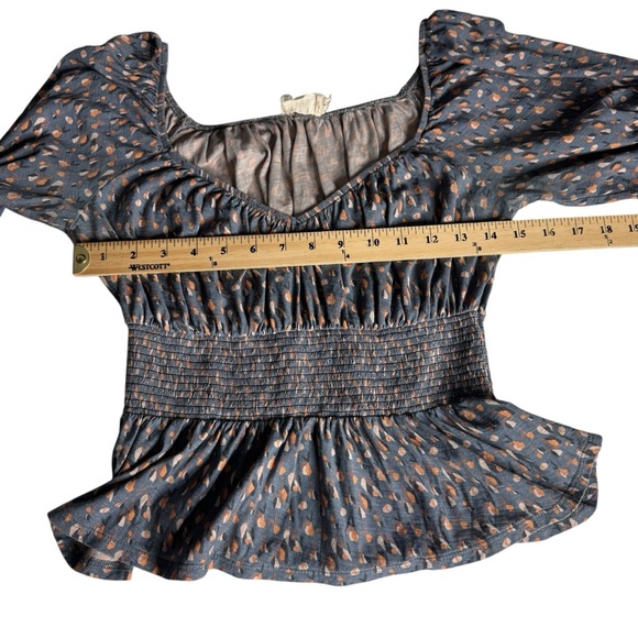 Nation LTD Sophie Gathered Smocked Party‎ Top Long Sleeve Womens Small - Picture 7 of 10